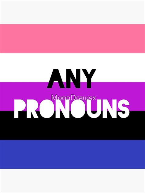 Genderfluid Any Pronouns Merch Sticker For Sale By Moondrawsx