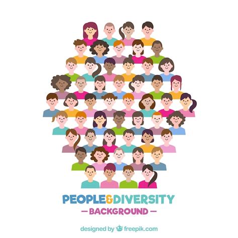 Free Vector | Colorful background with diversity of people