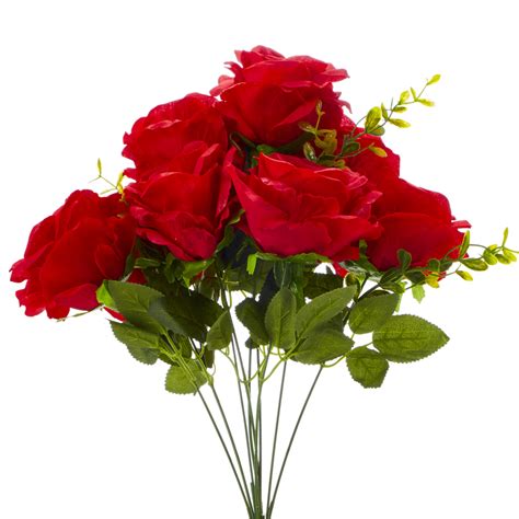 19 Red Artificial Flower Bouquet