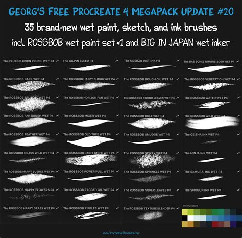 Georg S Procreate Brushes Free Procreate Megapack Update