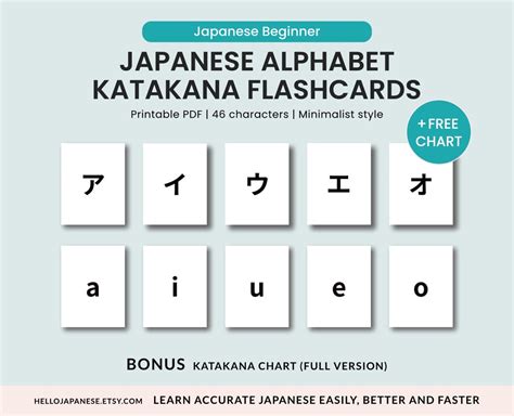 Learn Japanese Katakana Flashcards, Self Study Beginner Friendly ...