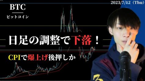 【cpiが爆上げ後押しか？】 ビットコインは日足の調整です 【btc場分析】 │ 金融情報のまとめ