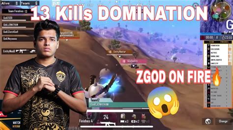 Jonathan ZGod On Fire13 Kills DOMINATION Jonathan Zgod Bgmi