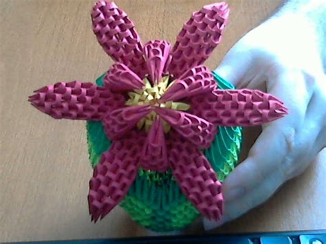 How to make 3d origami flower (model2) part 2 | Origami and quilling ...