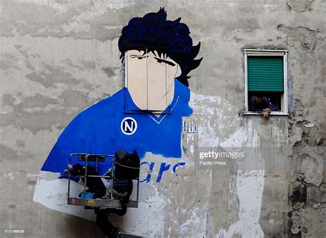 The Restoration Of Mural Dedicated To Diego Armando Maradona Who Won