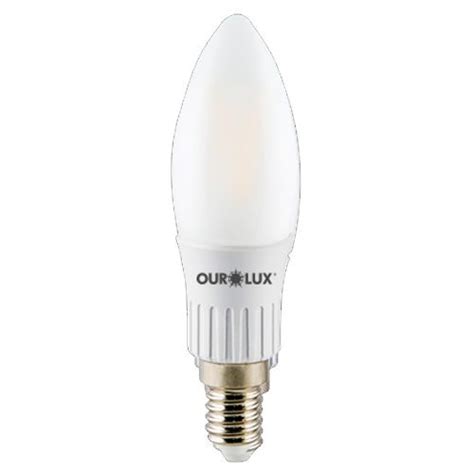 LAMPADA SUPER LED VELA FILAM FO E14 6400K BIV OUROLUX 4A Eletrica