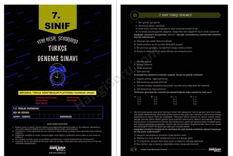 S N F T Rk E Deneme S Nav Pdf Yeni Nesil Sorular Hangisoru