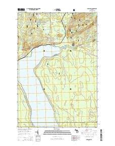 Lake Gogebic Topo Map in Gogebic County, Michigan