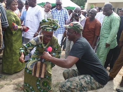 Photos Governor Fayose Pictured Dancing With Old Woman