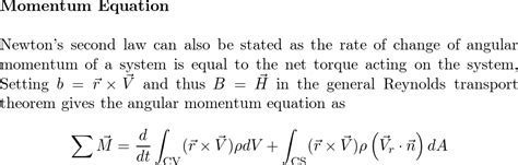 Angular Momentum Equation