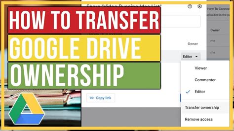 How To Transfer Google Drive Files And Account Ownership Youtube