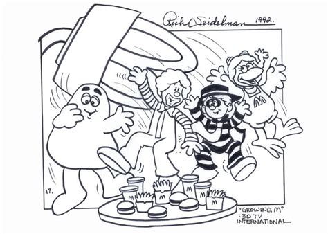 Grimace Mcdonalds Coloring Page