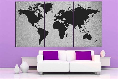 World Map Canvas World Map Print Map Wall Art Nursery Map | Etsy