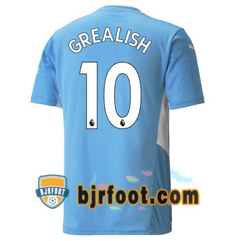 Maillot De Foot Manchester City Grealish 10 Domicile Bleu 2021 2022