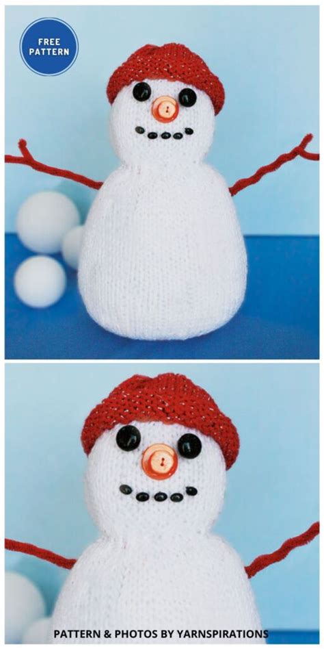 6 Knitted Snowman Home Decor Patterns The Knit Crew