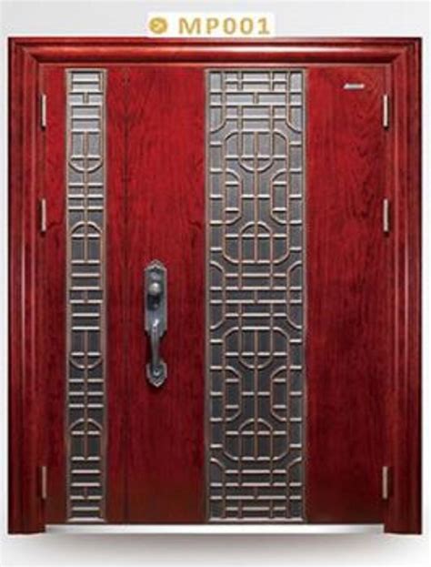 Brown Paint Coated Mp Villa Galvanized Steel Door For Home