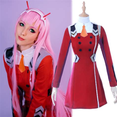 Tenue Uniforme Cosplay Darling In The Franxx 02 Zero Two Coiffure Ebay