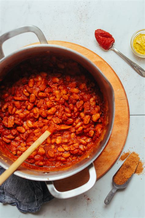 1 Pot BBQ Baked Beans Minimalist Baker Recipes