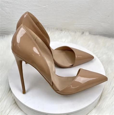 Scarpin Nude Verniz Fine Bs Bruna Silverio