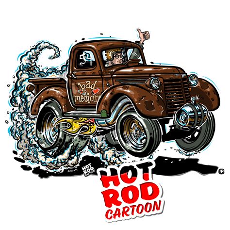 Cartoons Hot Rod Chevy Trucks