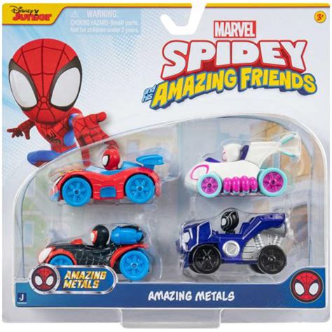 Spidey & His Amazing Friends Amazing Metals 4-Pack | Incy Wincy Toys