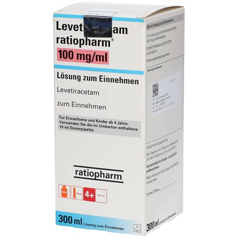 Levetiracetam Ratiopharm 100 Mg Ml 300 Ml Mit Dem E Rezept Kaufen