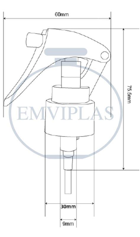 VÁLVULA MINI GATILHO R28 410 PRETA Emviplas