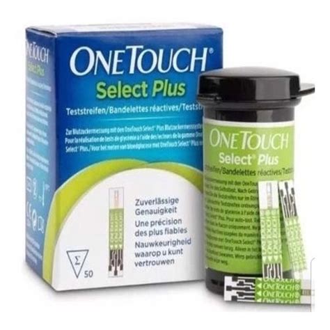 50 Tiras Reagentes Glicemia Fitas One Touch Select Plus Flex Para