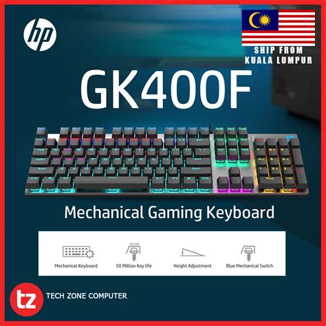 Hp Gk F Blue Switch Mechanical Gaming Keyboard Usb Metal Frame