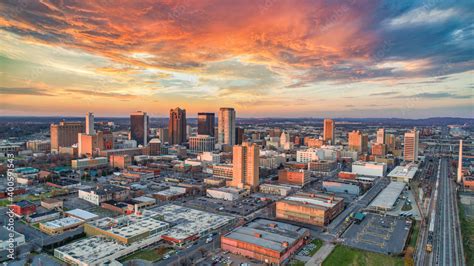 Birmingham, Alabama, USA Downtown Drone Skyline Aerial Panorama Stock Photo | Adobe Stock