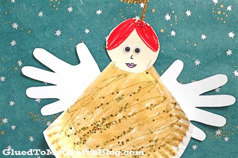 Paper Plate Handprint Angel For Christmas