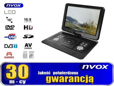 Przenośny odtwarzacz DVD 16 cali USB SD 12V 230V 7479151602