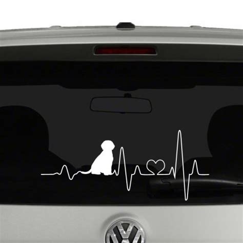 Puppy Heartbeat Dog Lover Heart Vinyl Decal Sticker