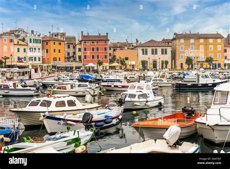 Colorful Buildings And The Village Skyline With Pleasure And Fishing