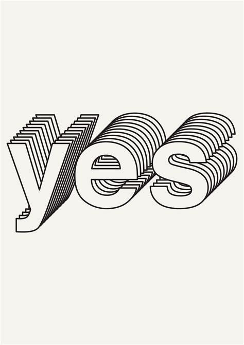 YES poster | Motivational Print | Black and White prints | Poster ...