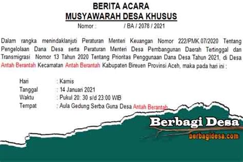 Detail Contoh Berita Acara Musyawarah Koleksi Nomer 13