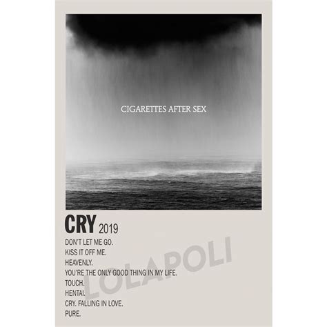 Cry Album Cover Poster Cigarettes After Sex Shopee Malaysia