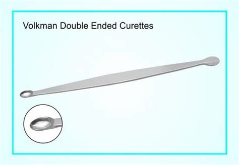 Steel Kaushik Orthopaedic C Volkman Double Ended Curettes For