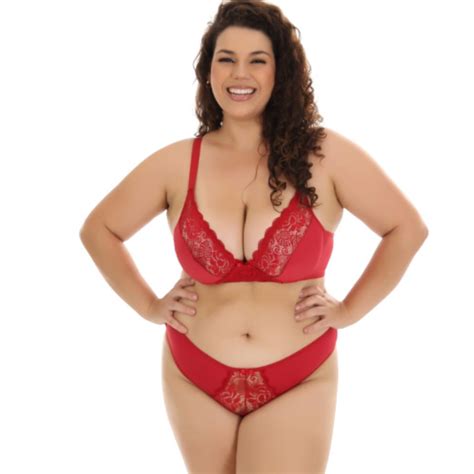 Conjunto Lingerie Fio Dental Sem Bojo Plus Size Suti Aro Microfibra E Renda