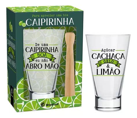 Copo Caipirinha Long 400ml Socador Caipirinha Boa Cor Verde