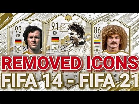 ALL ICONS REMOVED IN FIFA HISTORY FIFA 14 FIFA 21 All Removed