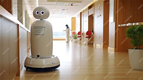 Premium Ai Image The Intelligent Hospitals Elderly Care Robot Uses