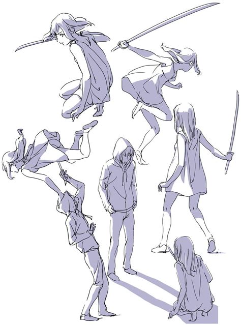 Anime Sword Pose Drawing Reference