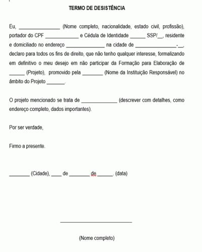 Refer Ncia Para Uma Declara O Comunicado De Desist Ncia De