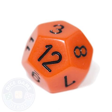 Shop 12-sided Opaque Yellow Gaming Dice | Dice Game Depot