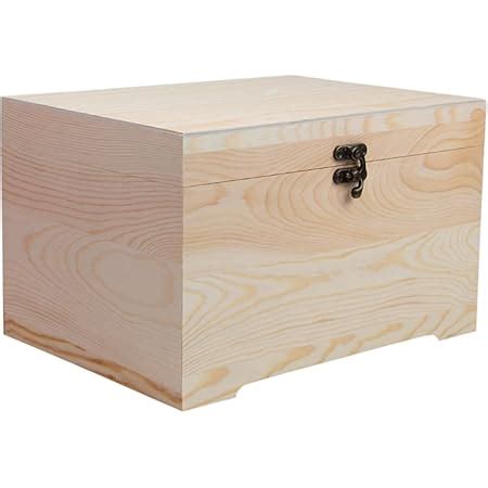 Amazon De Creative Deco Xxl Gro E Holztruhe Holzkiste Mit Deckel Und