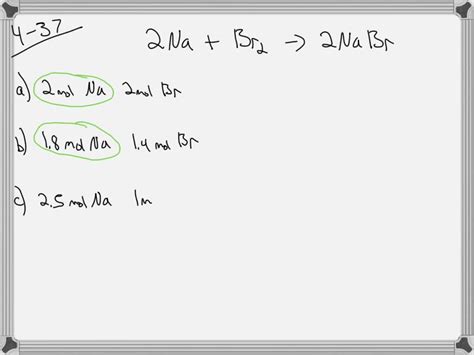 Solved For The Reaction Shown Find The Limiting Reactant For Each Of