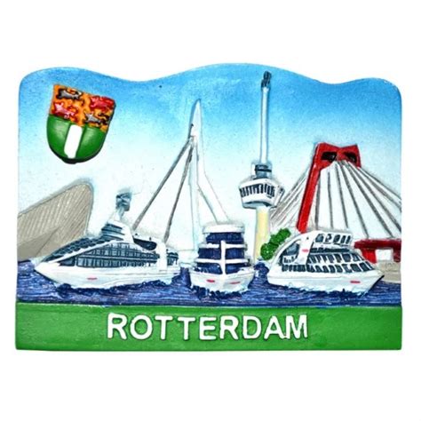 Koelkastmagneten Magneet Rotterdam Symbolen Maas