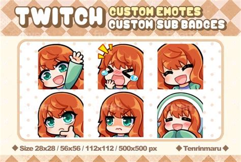 Tenrinmaru I Will Create Custom Anime Twitch Emotes Or Sub Badges Or