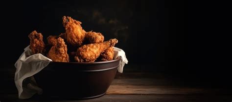 Premium Photo Fried Chicken Wings And Legs Bucket Full Of Crispy